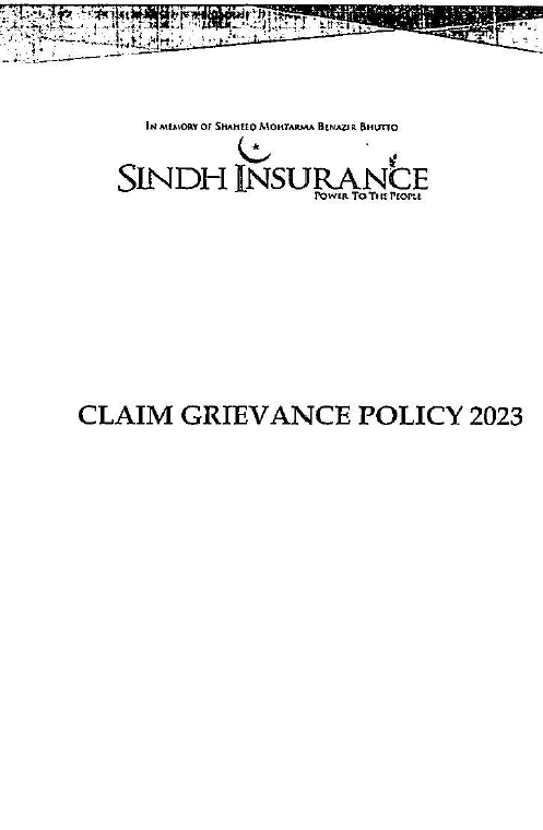 Claim Greviance policy
